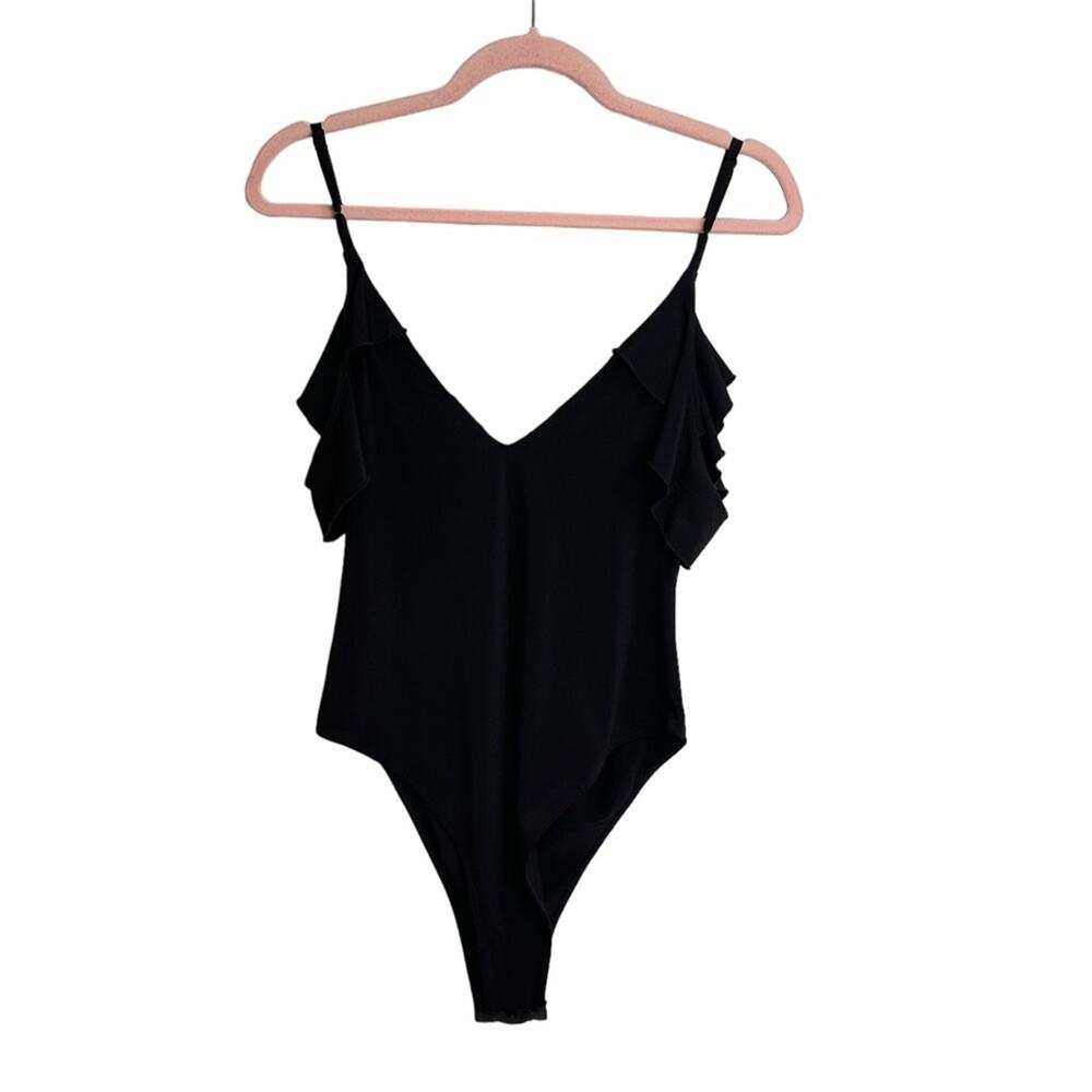 Bardot Revolve Ruffle Black Bodysuit - Picture 3 of 7